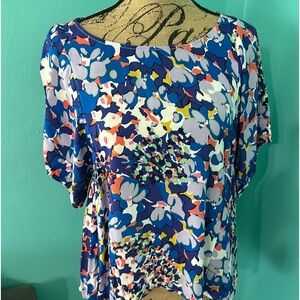 Anthropologie Maeve Floral Blouse Top M
